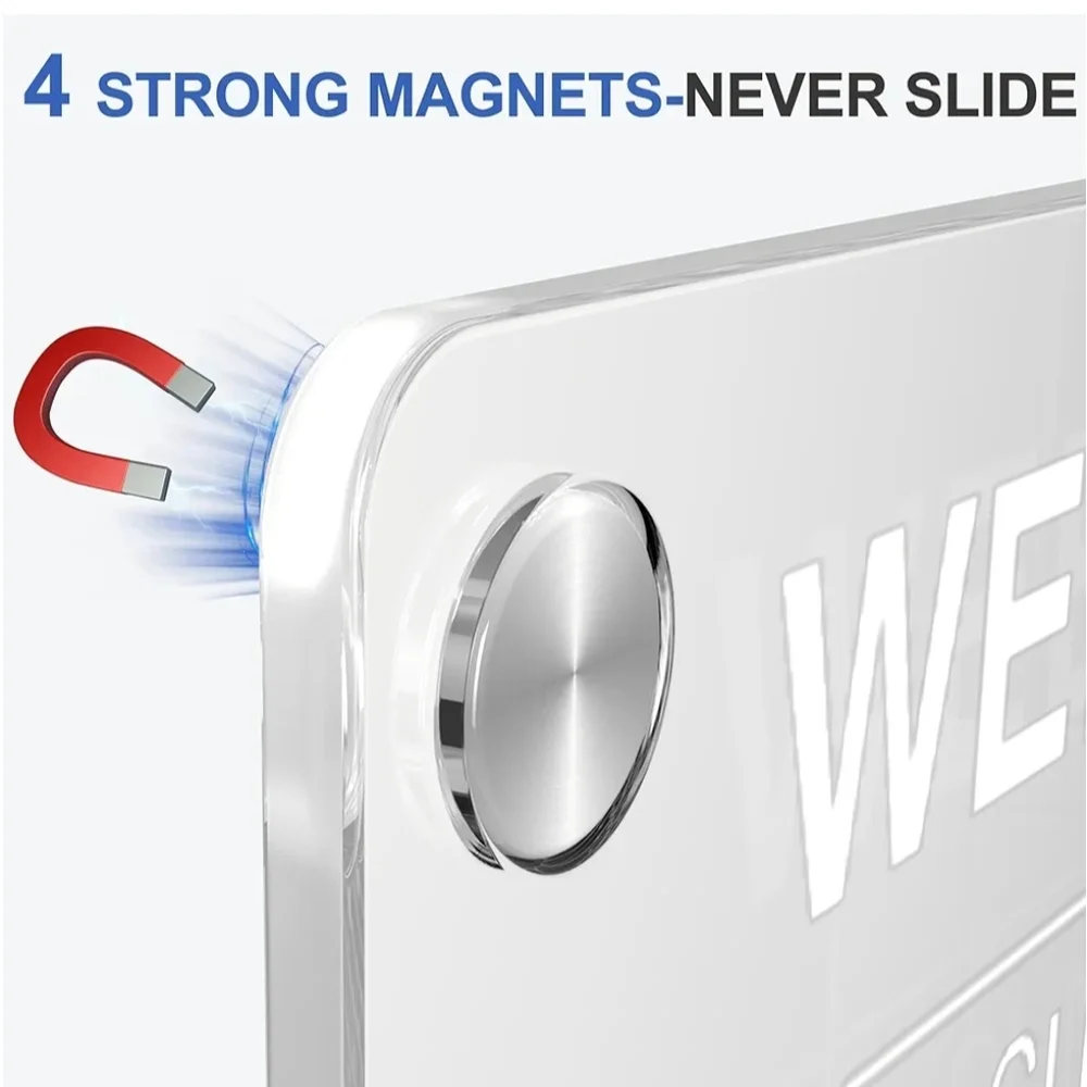HBlife Clear Acrylic Magnetic Monthly Weekly Calendar and Memo Board for Fridge